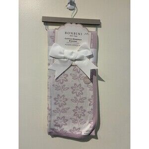 NWT Bonbini Cotton/Bamboo 38" x 28" Baby Blanket - Purple Flowers